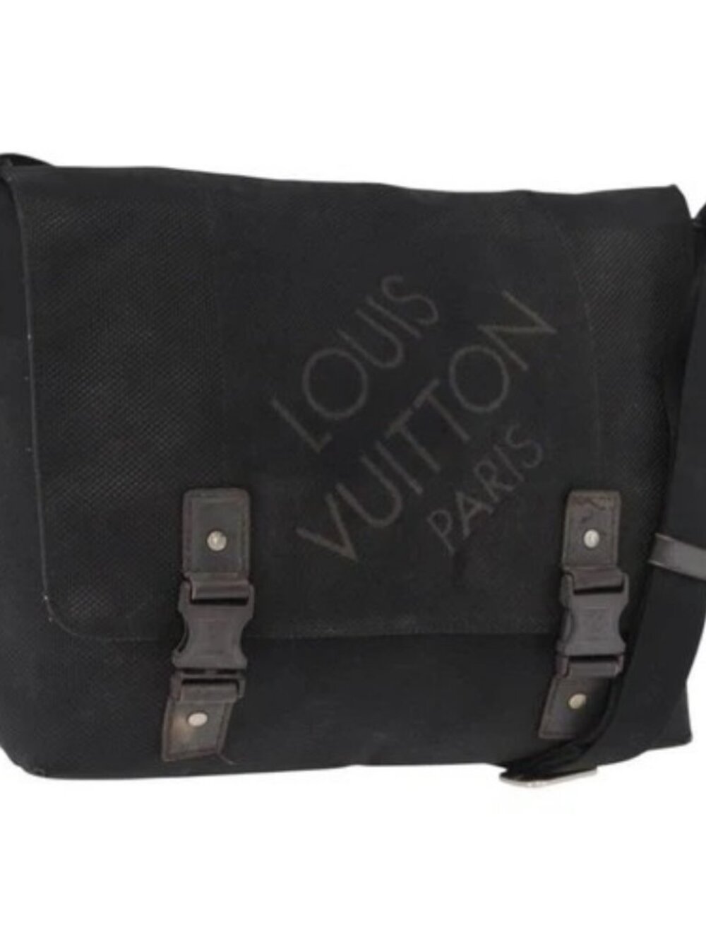 LOUIS VUITTON Damier Geant Roux Shoulder Bag Black M93079 LV Auth 168094